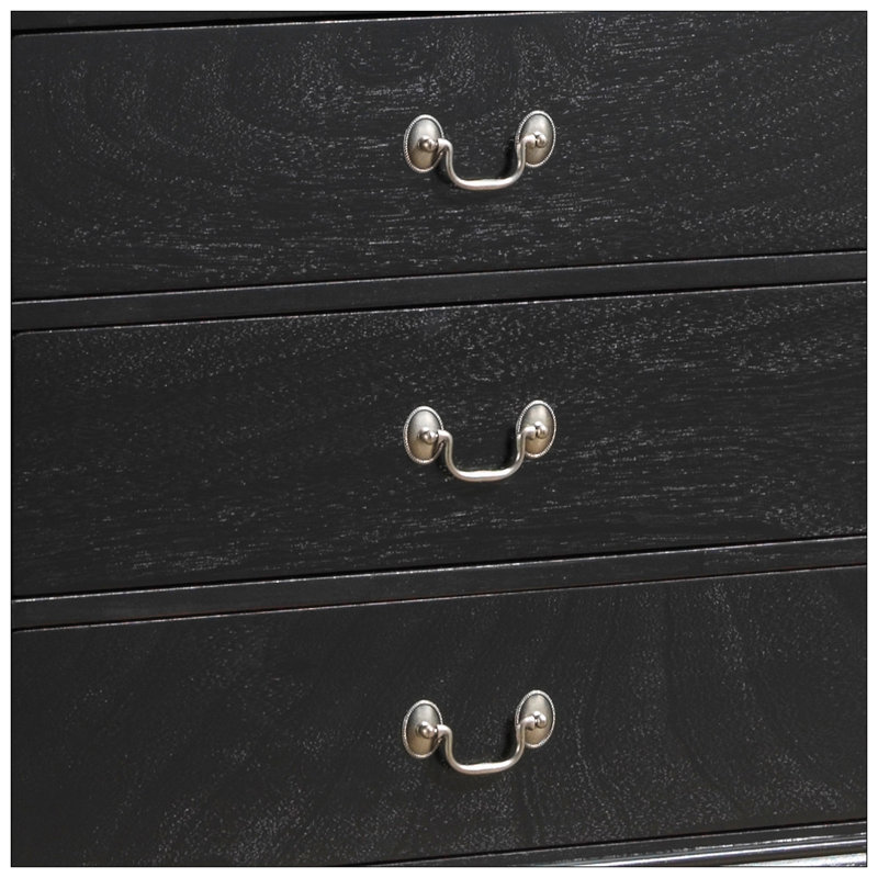 Charmant coffre de rangement traditionnel noir