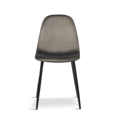 4 Shavano Upholstered Dining Chair with Black Powder Coated Metal Legs