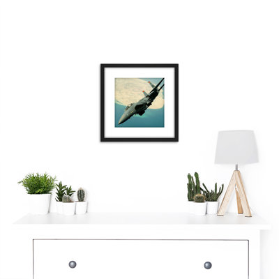 Military USA USAF F-15E Strike Eagle Jet Fighter 1 Piece Single Picture Frame Wall Art