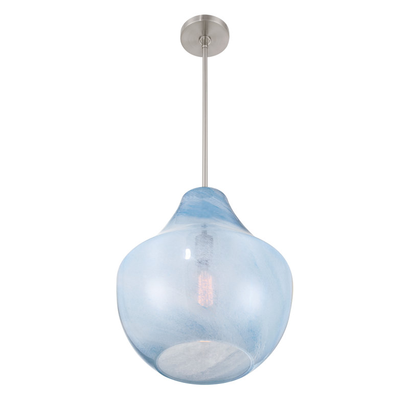 1 luminaire suspendu, Bleu doux