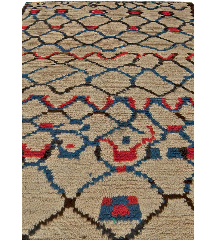 Vintage One-of-a-Kind Runner 4'6" X 9'10" Hand Knotted Area Rug