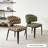 Green Solid back side Chair(Set of 2)