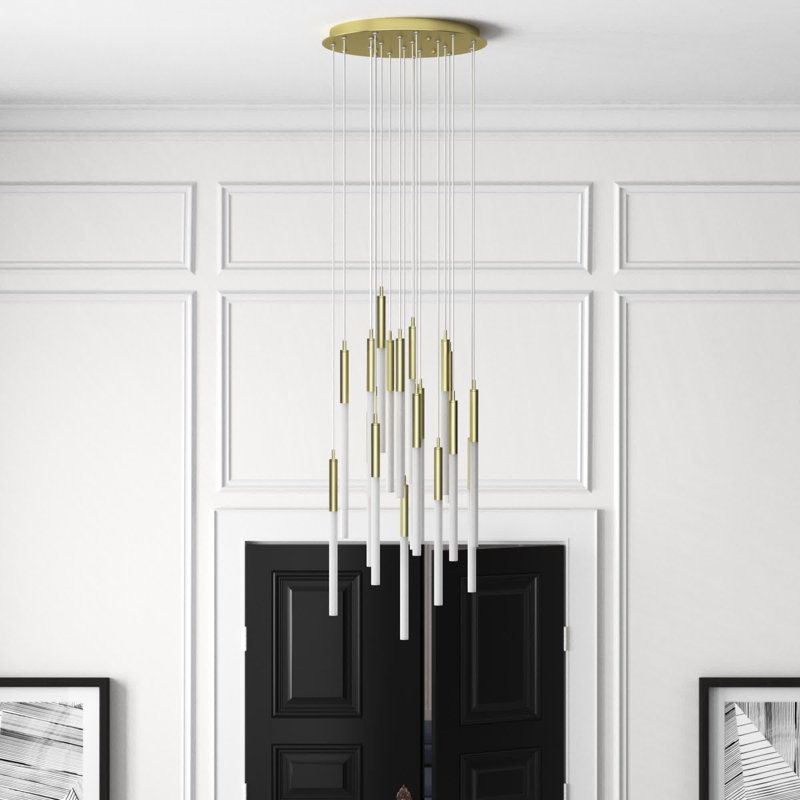 Main St. 21 - Light Cluster Pendant, Brushed Brass
