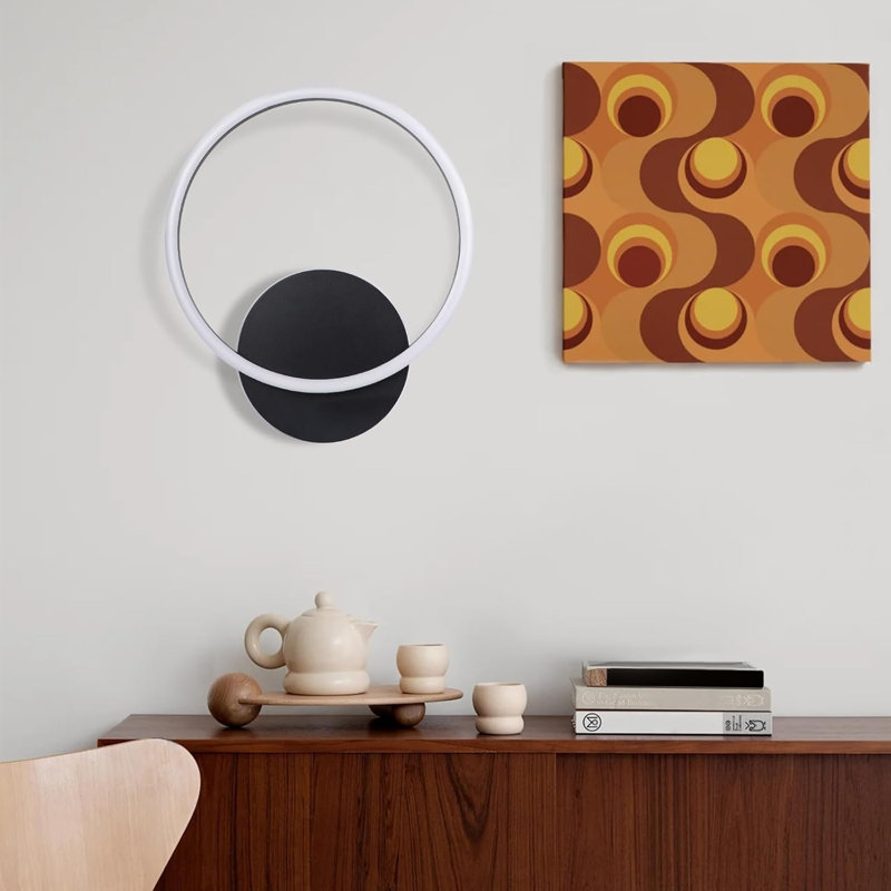LED Semi Flush Mount, Matte Black