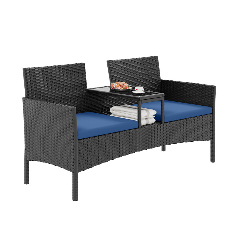 144cm Wide Straight Loveseat, Navy
