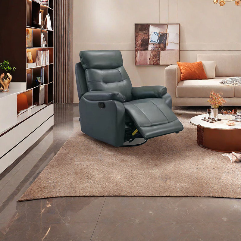 Fauteuil inclinable en similicuir Morehart, Similicuir vert