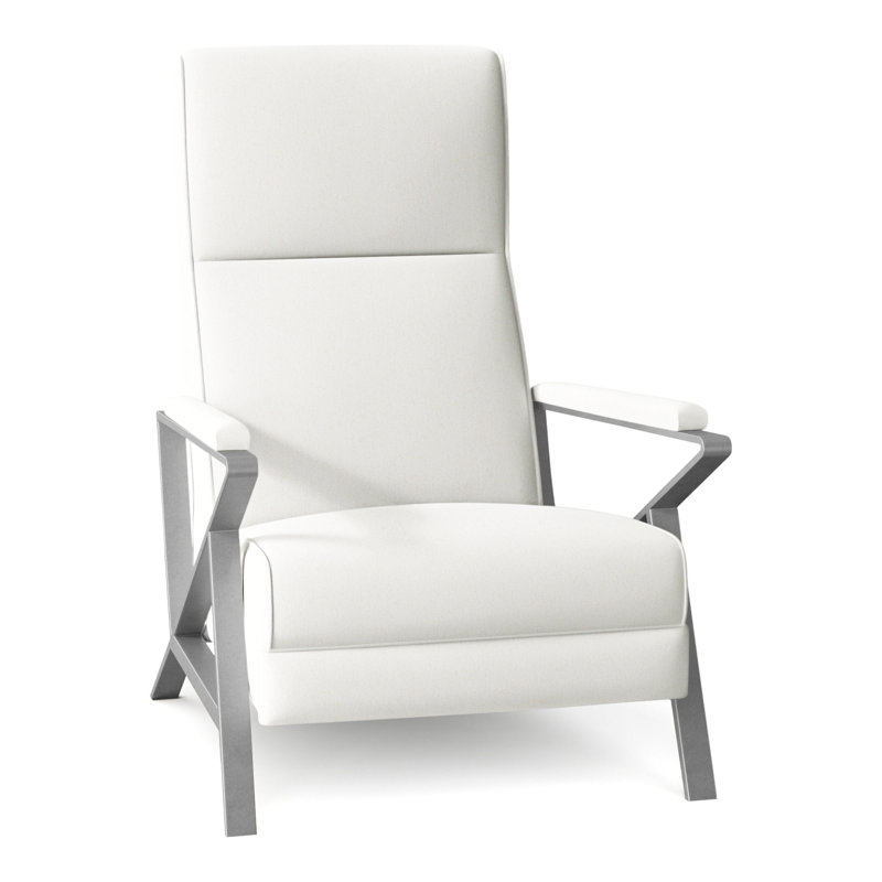 Infinity 28.25" Wide Manual Standard Recliner, Brushed Nickel, Perigold Improve White