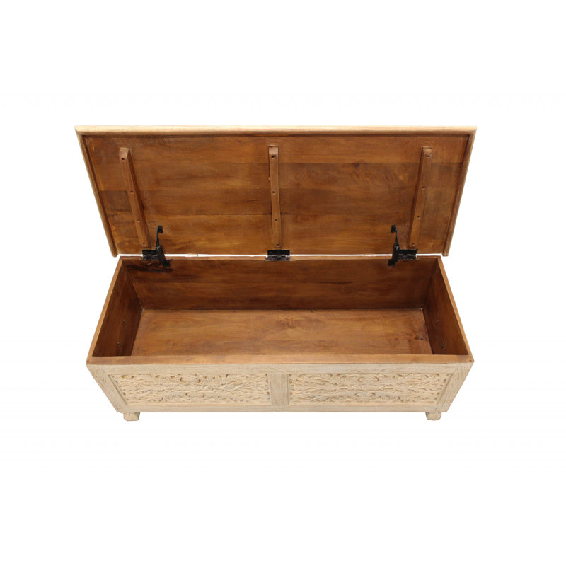 Solid Wood Storage Bench