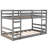 Gray Twin Over Bunk Bed With , Solid Pine Legs, Full - Length Guardrail For Security, Space Saving Small Bedrooms, Slat Kit Included Frame Stability, , Functional In Limited Spaces, Fits Mattresses
