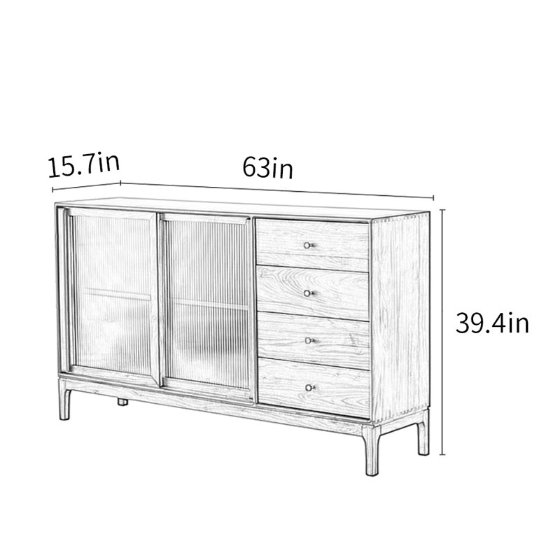 Exquisite Storage Cabinet Sideboard Large Capacity