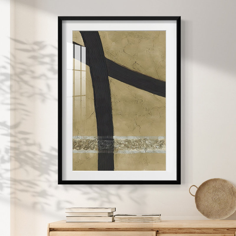 Printed Mark Making I -Framed Print, Black, 28.5'' H x 20.5'' W