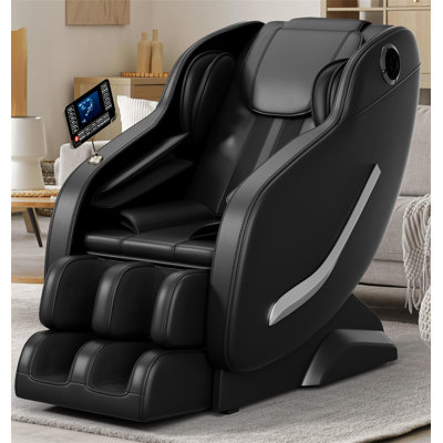 Faux Leather Zero Gravity Massage Chair, Deep Tissue Massage Chair, Foot Massage, 8 Fixed Massage Roller, LCD Touch Screen, Waist Heater, Bluetooth -  Inbox Zero, 14A6F450AFDF4A4995864194B473EFA5