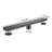 Black 24" Linear Shower Drain, Rectangular Stainless Steel Linear Floor Drain with Removable Strainer
