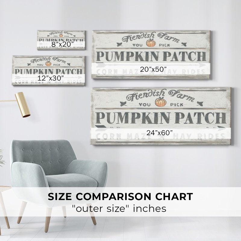 " Pumpkin Patch II ", 24" H x 60" W x 1.5" D