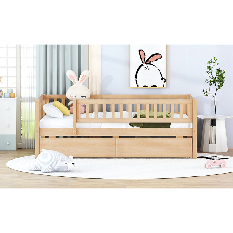 Twin Size Daybed In Wood - Assembly, Space Saving Option Natural Offers A Relaxing Sleeping And Lounging Experience, Natural