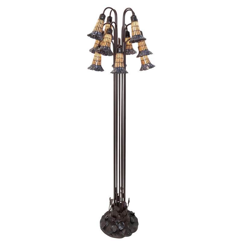 Bueche Tree Floor Lamp, Purple/Amber