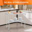 Table basse 30 po x 48 po en acier inoxydable robuste, certifiée NSF, facile à nettoyer