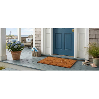 Crab Embossed Outdoor Doormat