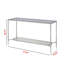 Table de canapé Modern Liora - plateau en verre trempé avec base chromée et tablette ovale texturée pour un intérieur élégant