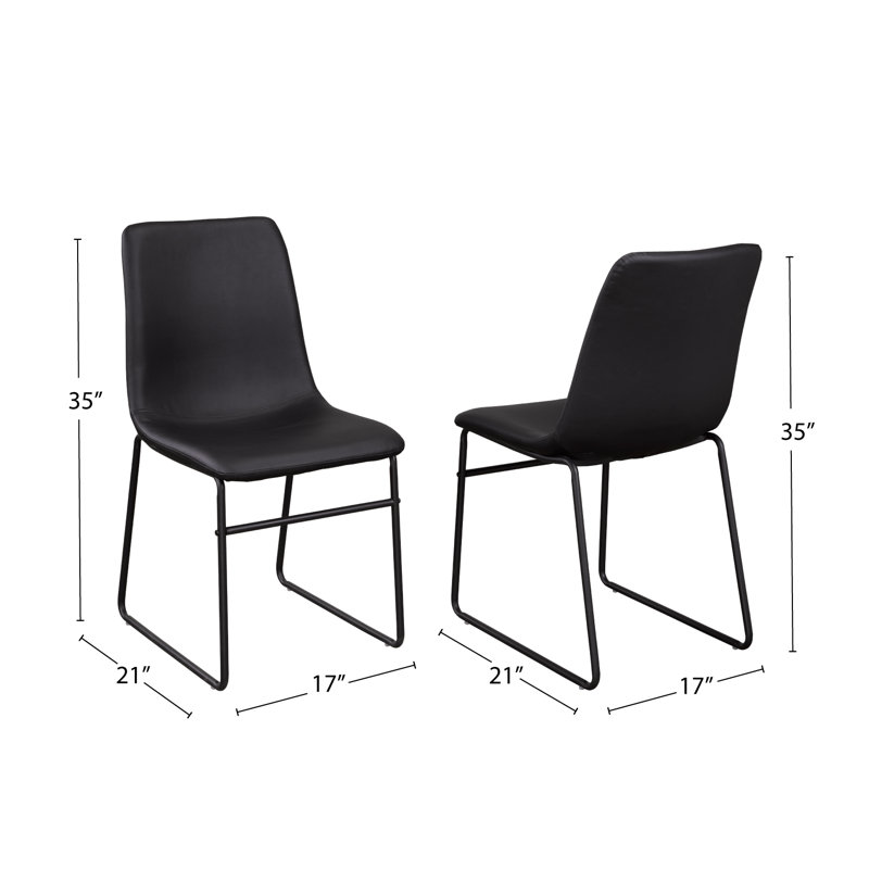 Chaise d'appoint rembourré, Noir, noir, noir, noir