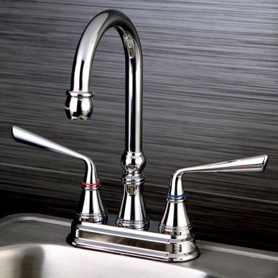 Kingston Brass Silver Sage Two-Handle 2-Hole Deck Mount Bar Faucet