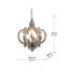 Lustre rustique en bois (ampoules non incluses)-1023884786