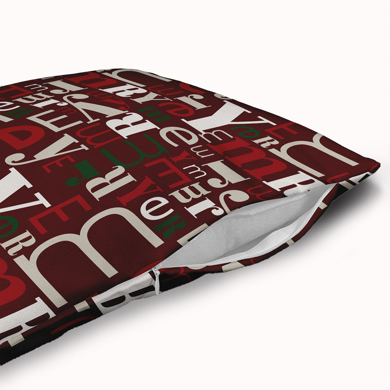 Hobart Square Cushion, 60cm H x 60cm W x 15cm D, Burgandy