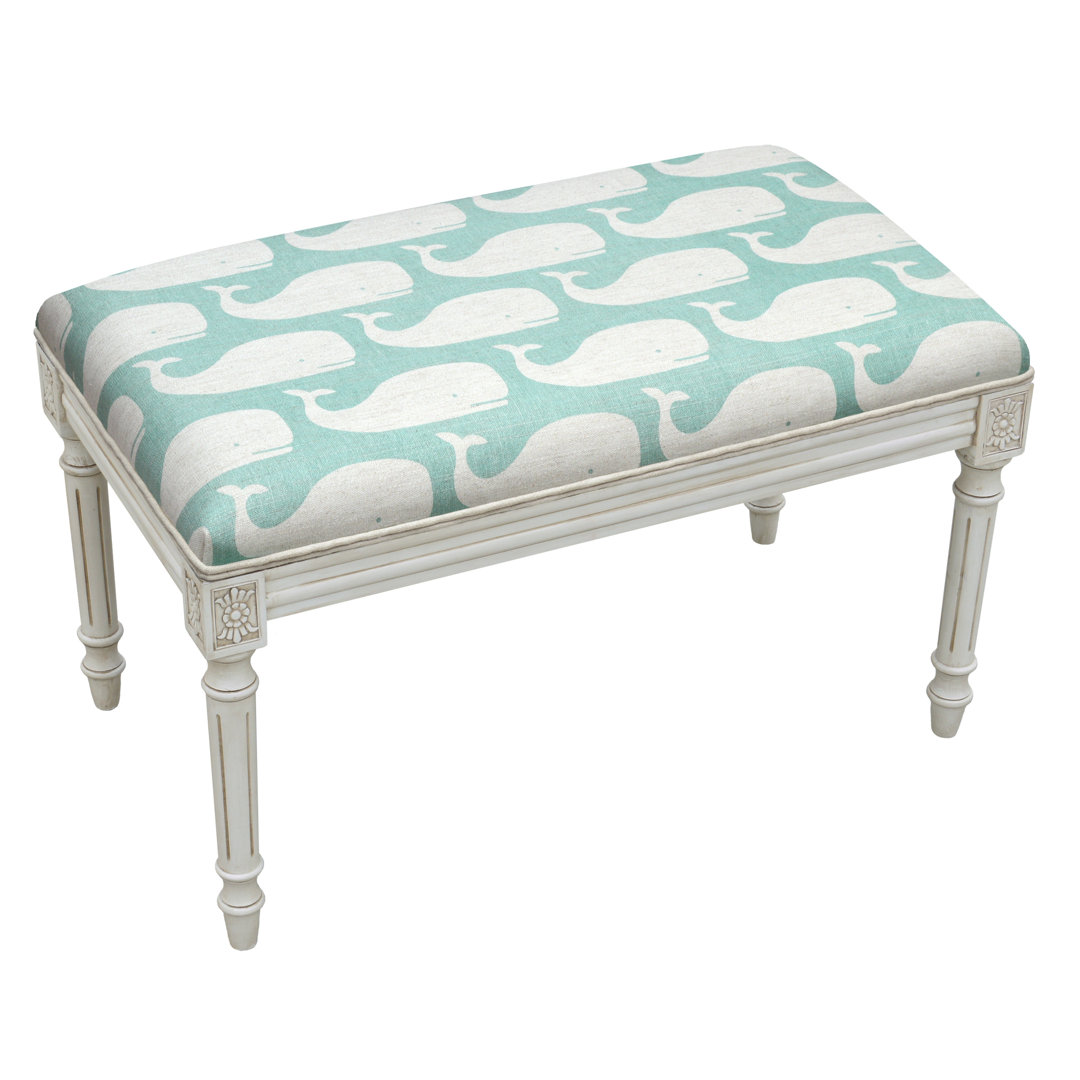 Allon Linen Blend Upholstered Bench Breakwater Bay 