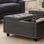 Square Upholstered Lift-top Ottoman Coffee Table  With Large Storage-579384381