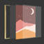 Art mural moderne abstrait encadré - ensemble de 3 reproductions d'art sur toile encadrées-86831851-86831853