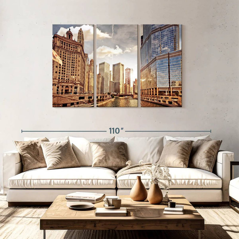 Rorry Chicago Riverwalk, 48" H x 74" W