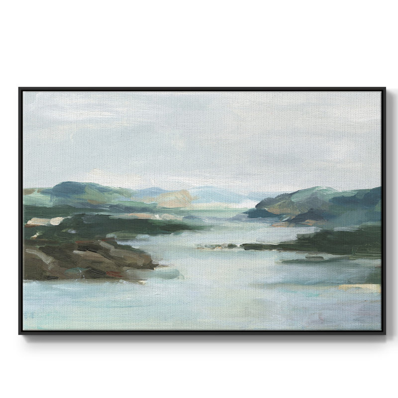 " Misty Cove I ", 27" H x 41" W x 2" D, Black