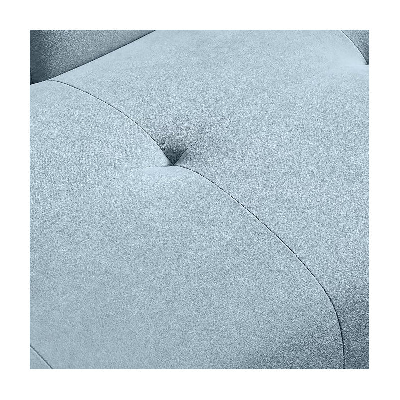 Futon rembourré Weissport 65, Bleu pâle