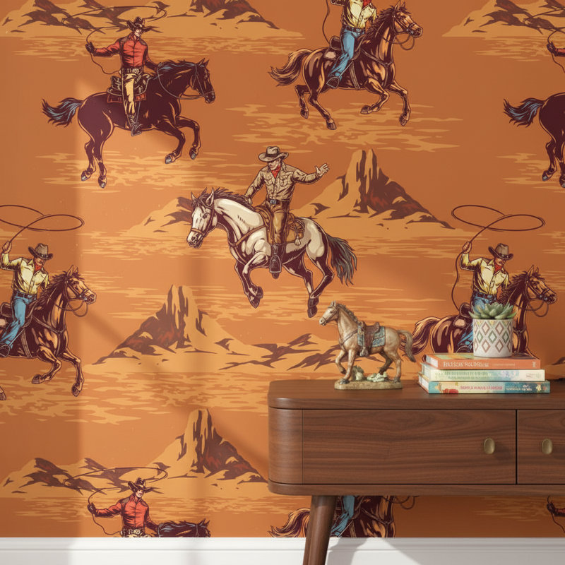 Murale Western Cowboys Desert
