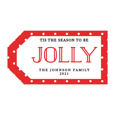 Étiquettes de Noël personnalisées personnalisées «The Season To Be Jolly»