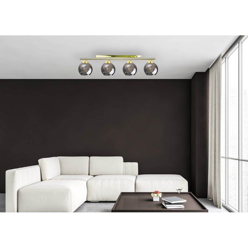 Kiryazov Glass Flush Mount, Gold