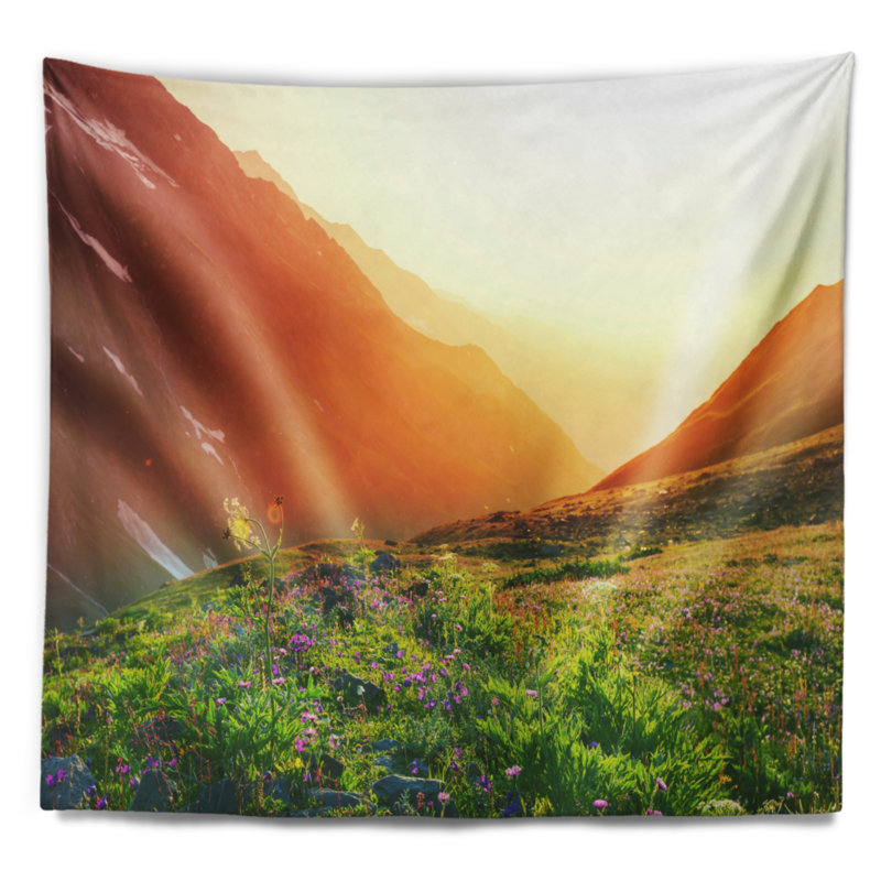 Tapisserie paysage belle sur une journée ensoleillée, H 68 po x l 80 po