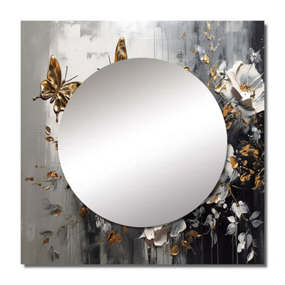 Nisma - Floral Square Mirror For Wall Art Decor