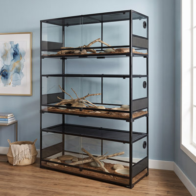 48 in. x 18 in. x 69 in. Glass and Plastic Reptile Terrarium