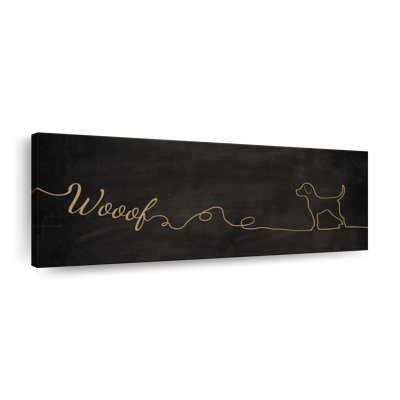 Dog Wouf, typographie sur toile