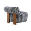 Tissu décoratif en mousse à haute densité zébrée à dossier cylindrique Accent Chair-1107804775