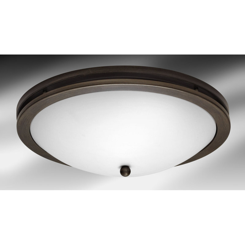 Acrylic Flush Mount, Pottery Bronze