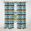 Chevron géométrique bleu et beige - Rideau à chevrons - Rideau occultant - 1 panneaux-107554778