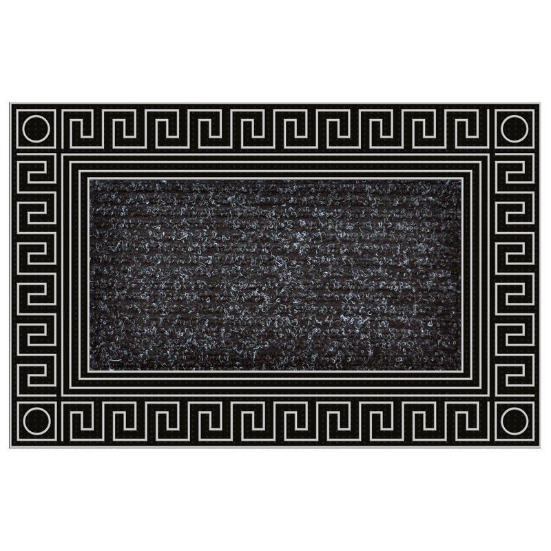 Tapis d'extérieur antidérapant 30 po x 18 po Bartel, Argent