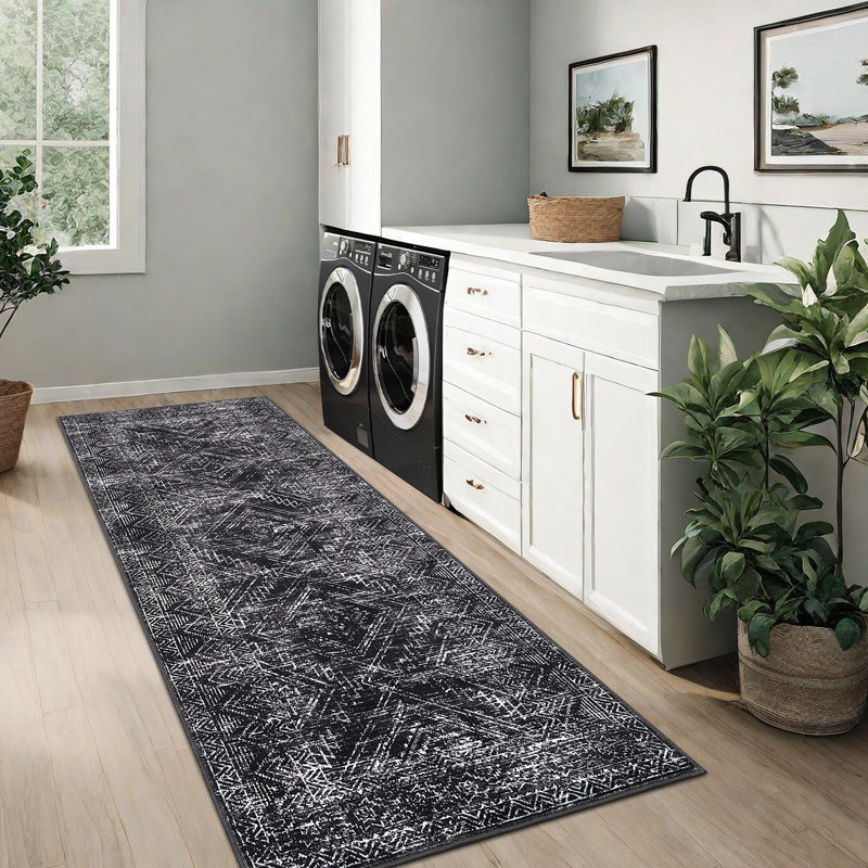 Tapis lavable à la machine Modern, Tapis de couloir 2 pi x 6 pi