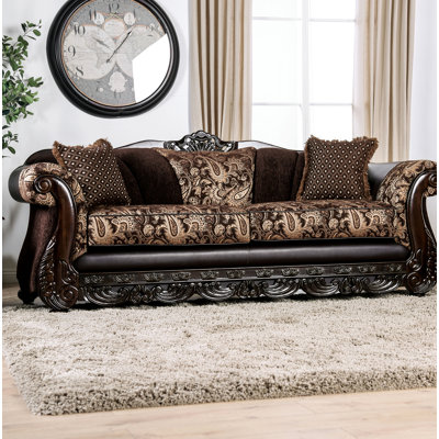 Ailia Chenille Rolled Arm Sofa