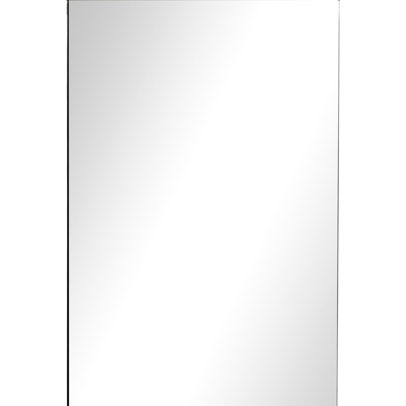 Armoire de salle de bain à miroir argentée - 15,13 po x 23,91 po, porte à charnières, rangement et rangement pour tablettes et buanderie