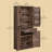 Farmhouse Pantry Cabinet, 70.3" Tall Kitchen Storage Cabinet with Barn Doors, Drawer, Tray, Adjustable Shelves-481549670