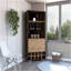 Armoire de bar Fraktal, dix porte-bouteilles encastrés, deux tablettes, porte double