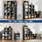 18-Cube Large Bookcase, DIY Storage Organizer For Bedroom, Living Room, Office In Black-166388913